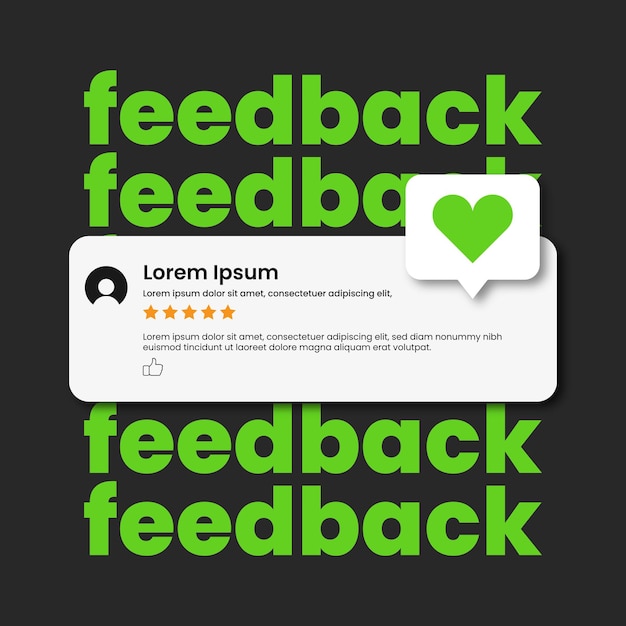 Feedback Social Media Post Vector Template (Szablon wektorów w mediach społecznościowych)