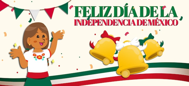 Plik wektorowy feliz día de la independencia de méxico