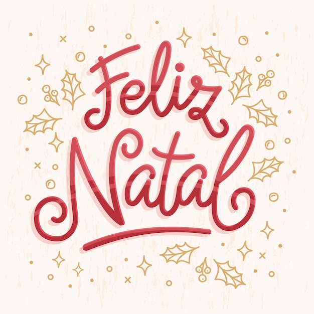 Plik wektorowy feliz natal napis ilustracja