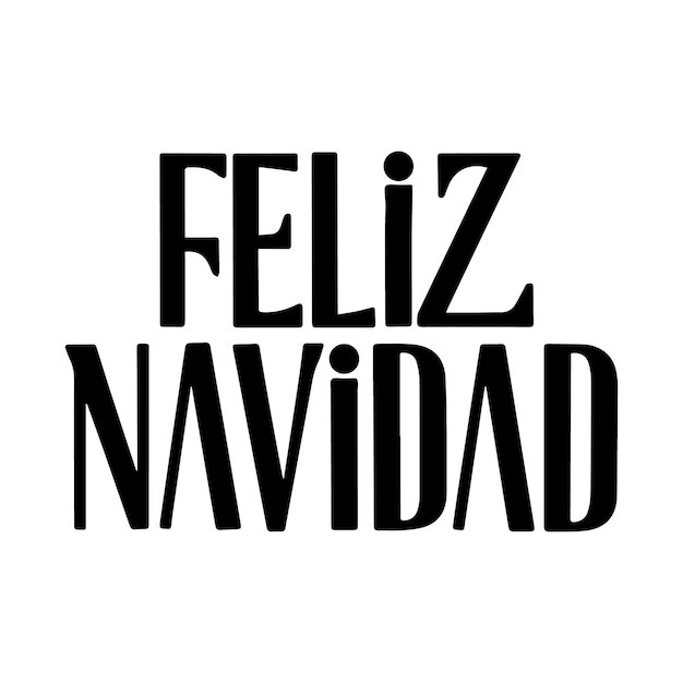 Feliz Navidad izolowane białe tło