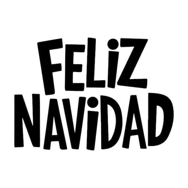Feliz Navidad izolowane białe tło