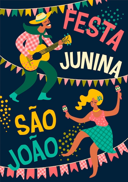 Plik wektorowy festa junina. szablon wektor