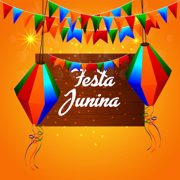 Festa Junina Tła Projekt Z Elementem