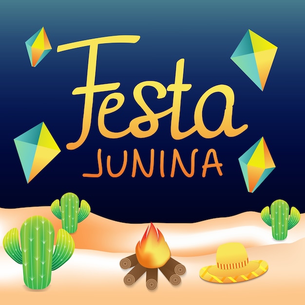 Plik wektorowy festa junina tło wakacje