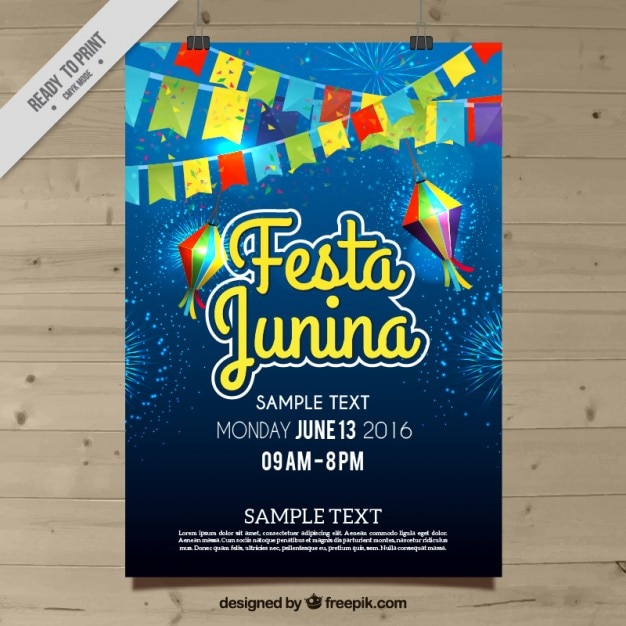 Plik wektorowy festa junina uroczystości plakat