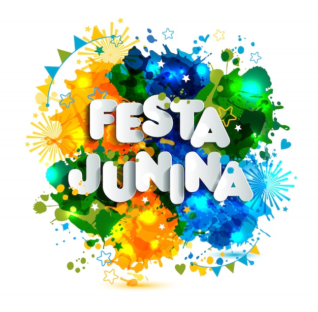 Plik wektorowy festiwal festa junina w ameryce łacińskiej. ikony w jasnym kolorze. dekoracja w stylu płaskim.