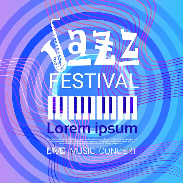 Festiwal Jazzowy Koncert Na żywo Plakat Reklamowy Banner