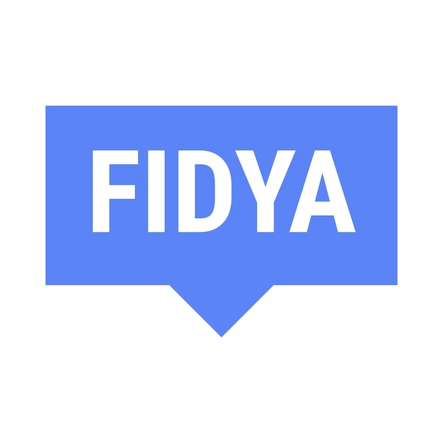 Fidya Blue Vector Callout Baner z informacjami o darowiznach i odosobnieniu podczas Ramadanu