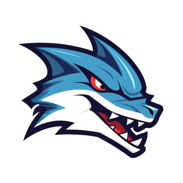 Fierce Barracuda Esports Logo na białym tle Generative AI