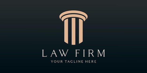 Filar Vector Icon Law Office Logo Szablon Projektu