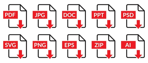 File Format Download Icons