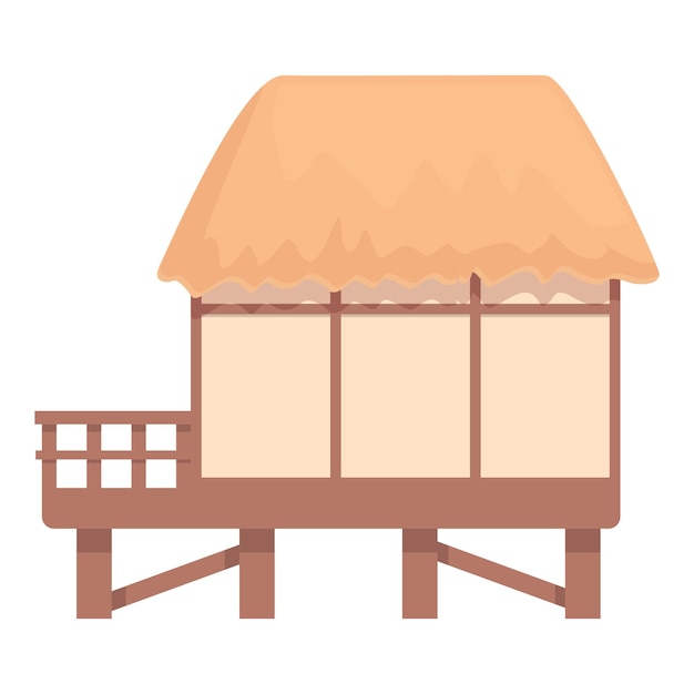 Plik wektorowy filipiny, dom na plaży, ikona kreskówka wektor podróż kulturowa punkt orientacyjny