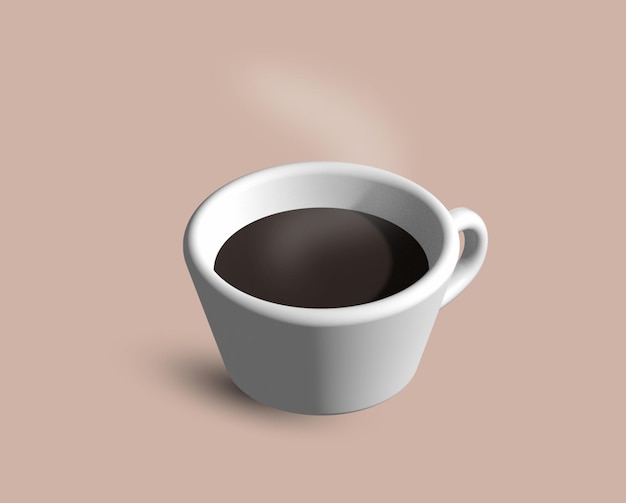 Plik wektorowy filiżanka do kawy z białą rączką