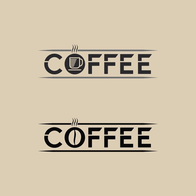 Filiżanka kawy Logo gorący napój Szablon wektor ikona ilustracja projektu