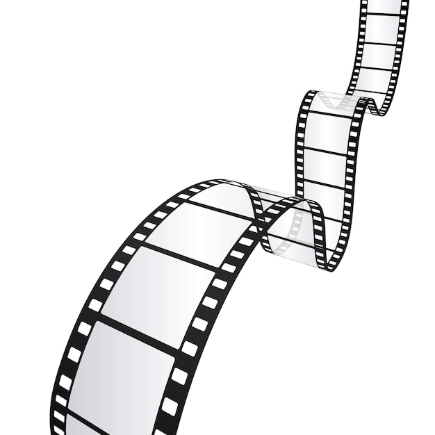 Film kinowy i fotografia 35mm szablon tła taśmy filmowej Wektor 3D elementy taśmy filmowej