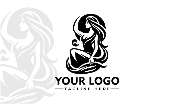 Wektor fimale character beauty vector logo design beauty women logo vector dzień kobiet dla biznesu piękności