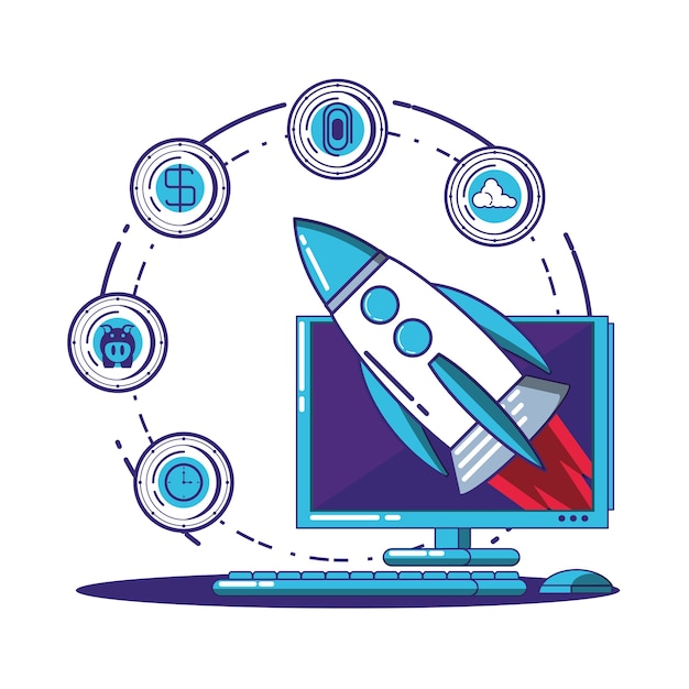 Plik wektorowy finansowej technologii ustalonych ikon wektorowy ilustracyjny projekt