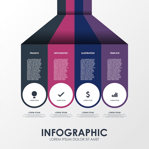 Plik wektorowy finansowy infographic ilustracyjny wektorowy szablon