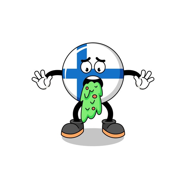 Plik wektorowy finlandia kreskówka maskotka wymioty
