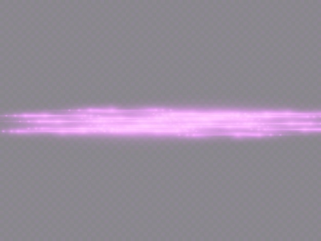 Plik wektorowy fioletowe promienie światła błyskają poziome flary obiektywu prędkość wiązki laserowe blask fioletowa linia ruchu flary blask