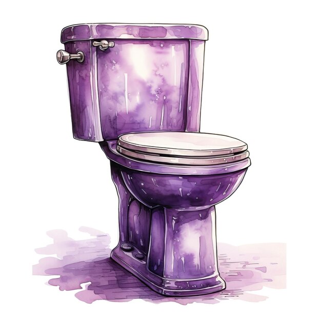 Plik wektorowy fioletowy kolor toalety akwarela wektor białe tło jest