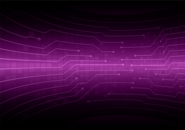 fioletowy obwód cyber przyszłości koncepcja tło technologii