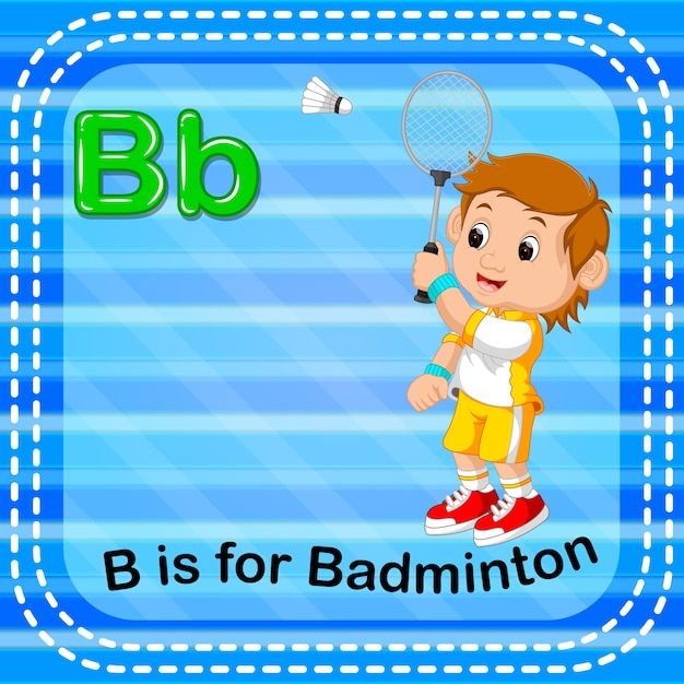 Fiszka Litera B Jest Dla Badmintona