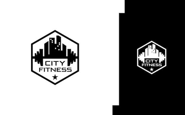 Plik wektorowy fitness city nowoczesny wektor logo