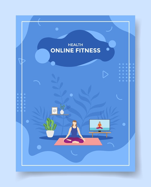 Fitness Online Dla Szablonu Banerów Ulotek I Okładek Czasopism