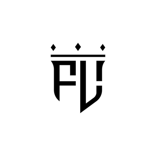 FL monogram logo projekt list tekst nazwa symbol monochromatyczne logotyp alfabet znak proste logo