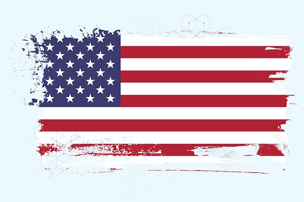 Plik wektorowy flaga amerykańska sylwetka grunge zestaw flag usa wektor flaga grunge sylwetka niezależność lipca
