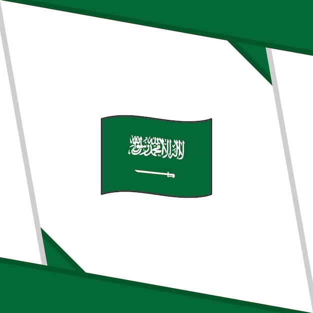 Plik wektorowy flaga arabii saudyjskiej abstrakcyjne tło szablon projektu baner dzień niepodległości arabii saudyjskiej media społecznościowe post dzień niepodległości arabii saudyjskiej