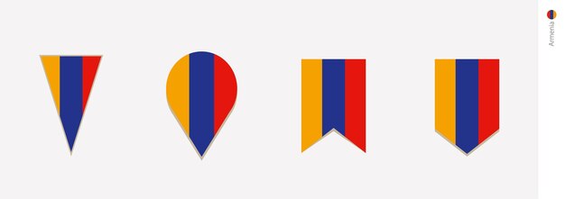 Plik wektorowy flaga armenii w ilustracji wektorowych projektowania pionowego