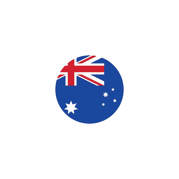 Flaga Australii Wektor Ikona Ilustracja Projekt