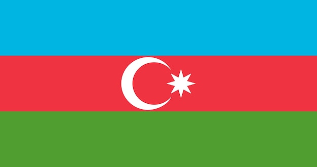 Flaga Azerbejdżanu W Wektorze
