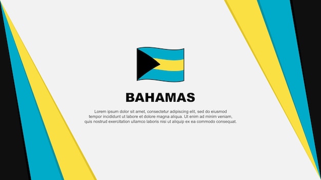 Flaga Bahamów Abstrakcyjne Tło Szablon Projektu Baner Dzień Niepodległości Bahamów Ilustracja Wektorowa Kreskówka Flaga Bahamów