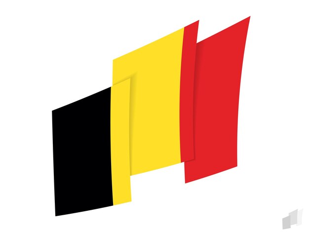 Plik wektorowy flaga belgii w abstrakcyjnym, zgranym wzorze nowoczesny design flagi belgii