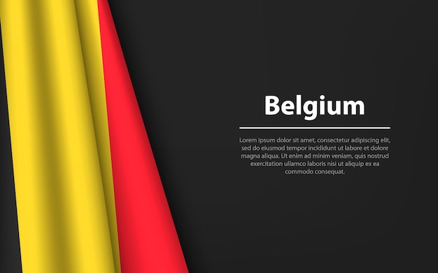 Flaga Belgii z tłem copyspace