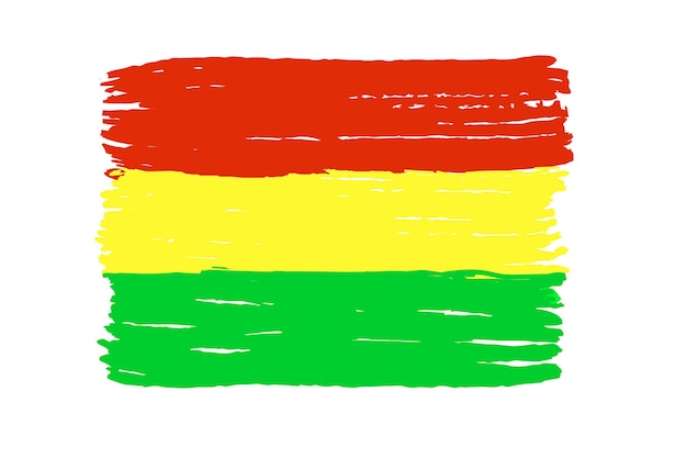 Flaga Boliwii Jest Izolowana Na Białym Tle