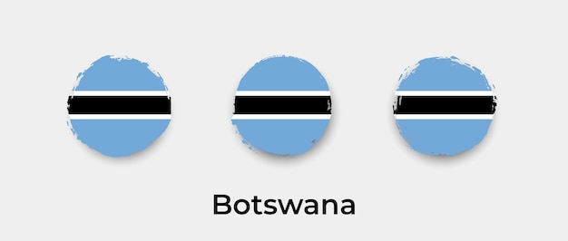 Flaga Botswany grunge pęcherzyki ikona ilustracja wektorowa