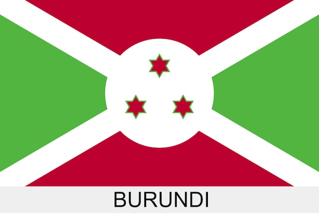 Plik wektorowy flaga burundi. na białym tle flaga burundi.