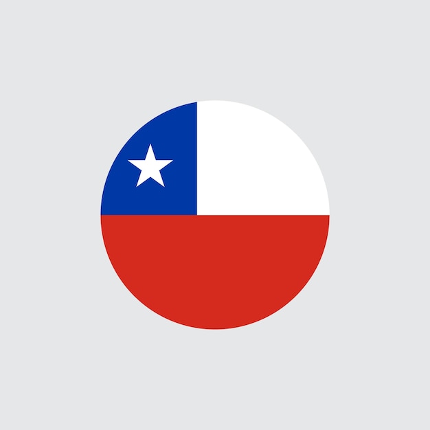 Plik wektorowy flaga chile okrągła ikona odznaka lub przycisk narodowy symbol chile ilustracja wektorowa