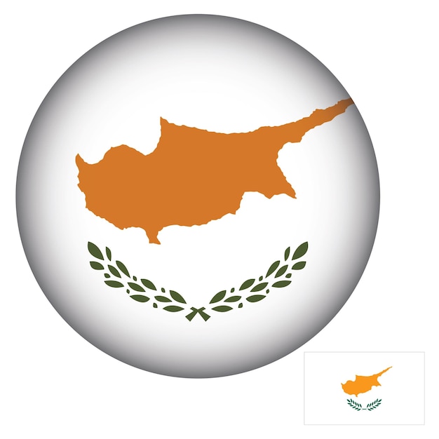 Plik wektorowy flaga cypru o okrągłym kształcie