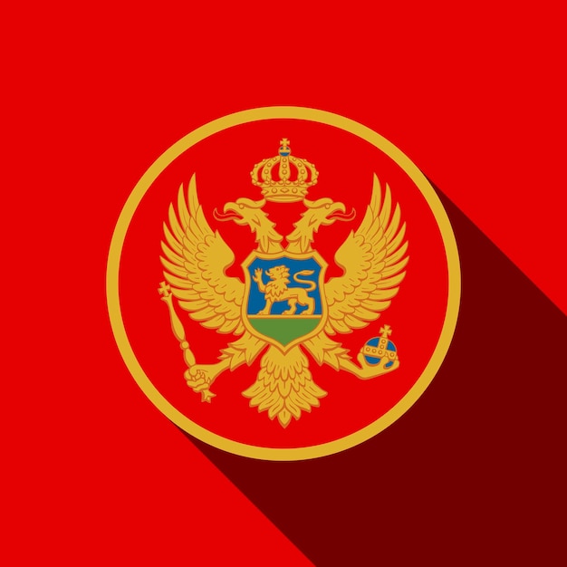 Flaga Czarnogóry kraju Czarnogóra ilustracja wektorowa