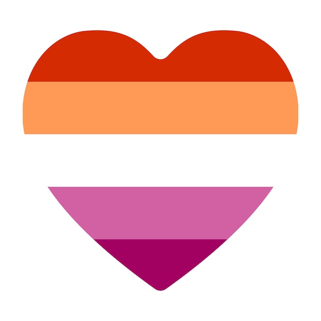 Flaga dumy lesbijskiej symbol LGBT w kształcie
