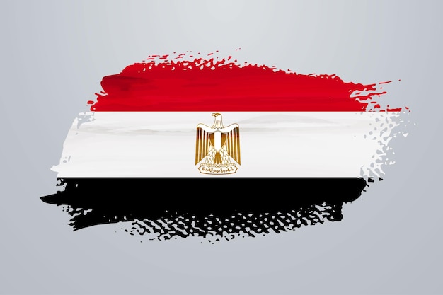 Flaga Egiptu pędzlem
