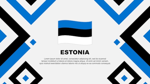 Flaga Estonii Abstrakt Projekt Tła Szablon Estonia Dzień Niepodległości Banner Tapeta Ilustracja Wektorowa Szablon Estonia