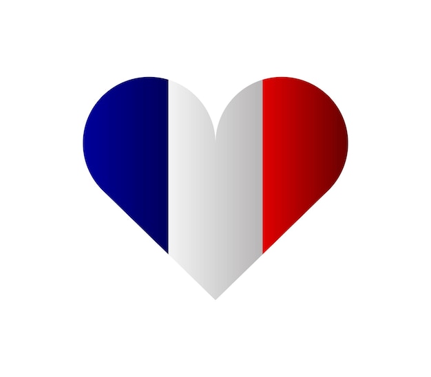 Flaga Francji z sercem