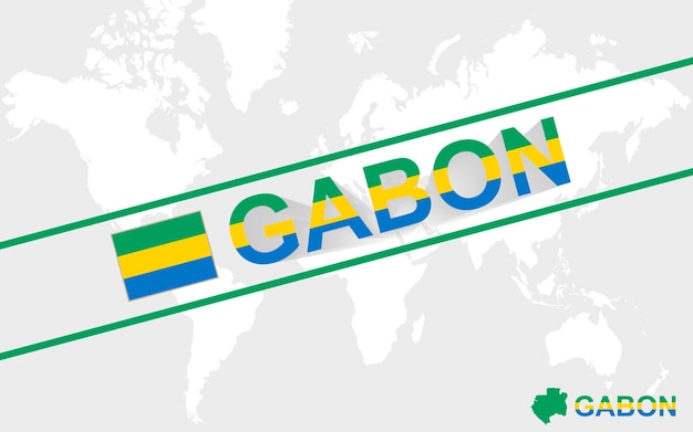 Flaga Gabonu I Ilustracja Tekstu