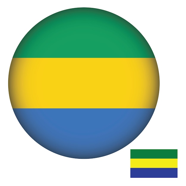 Flaga Gabonu Okrągły Kształt